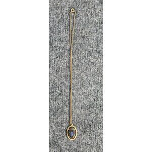 Vintage Gold Tone Sarah Filigree Floral Pendant Necklace 17" Chain